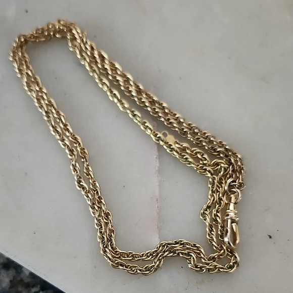 AJG 20-12K CO Gold Rope Chain Necklace 27 Inches - Picture 1 of 12